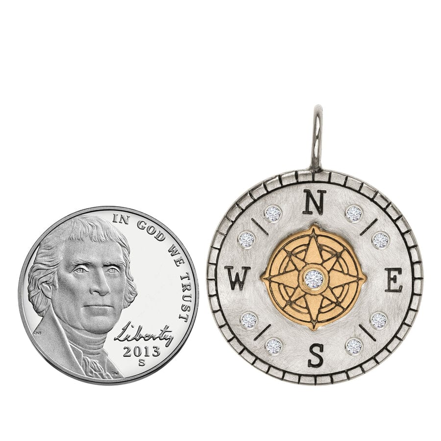 
                  
                    CHM Silver Raised Compass Round Charm
                  
                