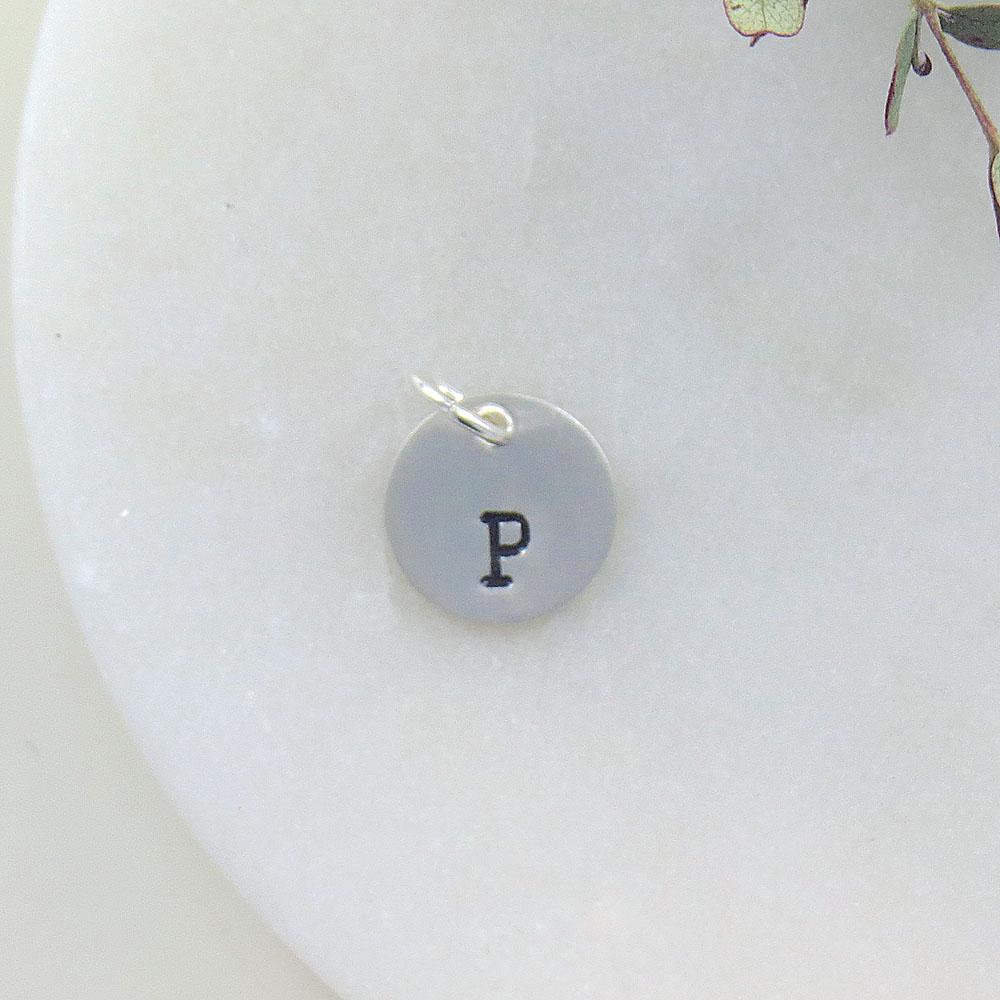 
                  
                    CHM Small Sterling Silver Hand Stamped Letter Charm
                  
                