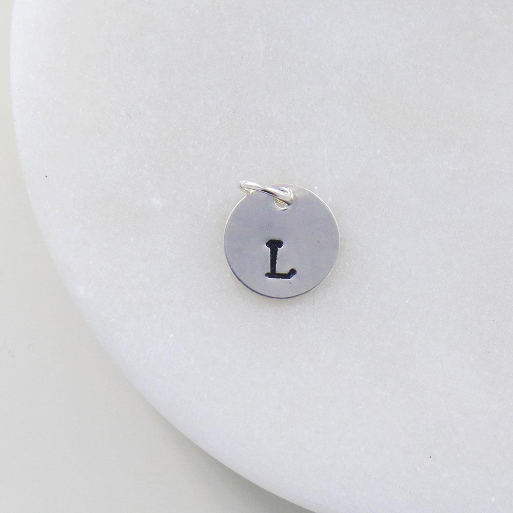 
                  
                    CHM Small Sterling Silver Hand Stamped Letter Charm
                  
                