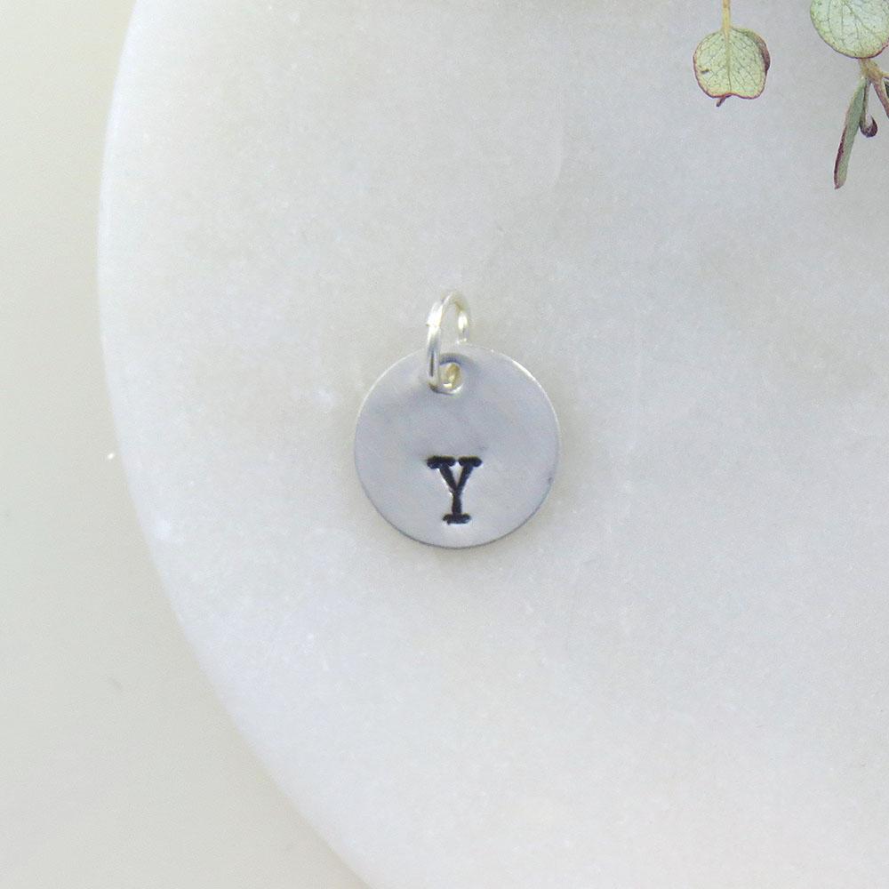 
                  
                    CHM Small Sterling Silver Hand Stamped Letter Charm
                  
                