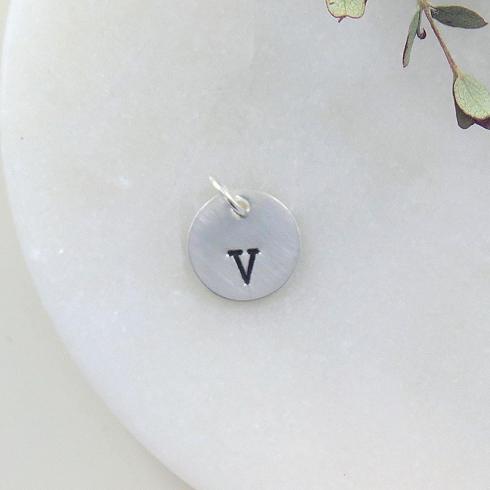 
                  
                    CHM Small Sterling Silver Hand Stamped Letter Charm
                  
                