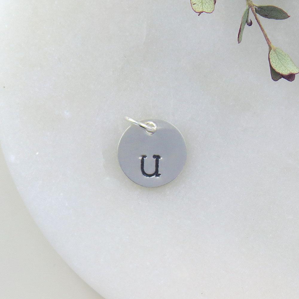 
                  
                    CHM Small Sterling Silver Hand Stamped Letter Charm
                  
                