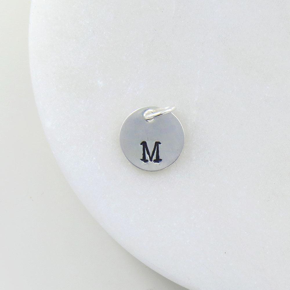 
                  
                    CHM Small Sterling Silver Hand Stamped Letter Charm
                  
                