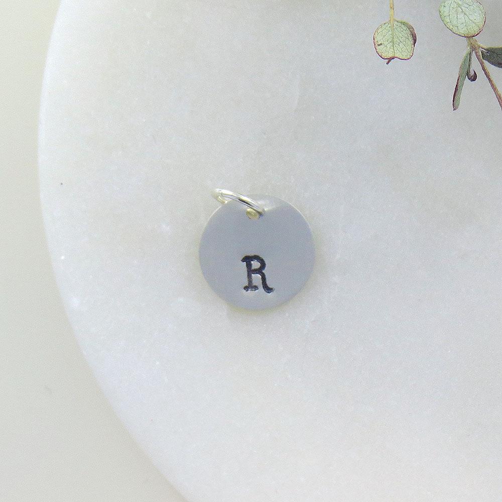 
                  
                    CHM Small Sterling Silver Hand Stamped Letter Charm
                  
                