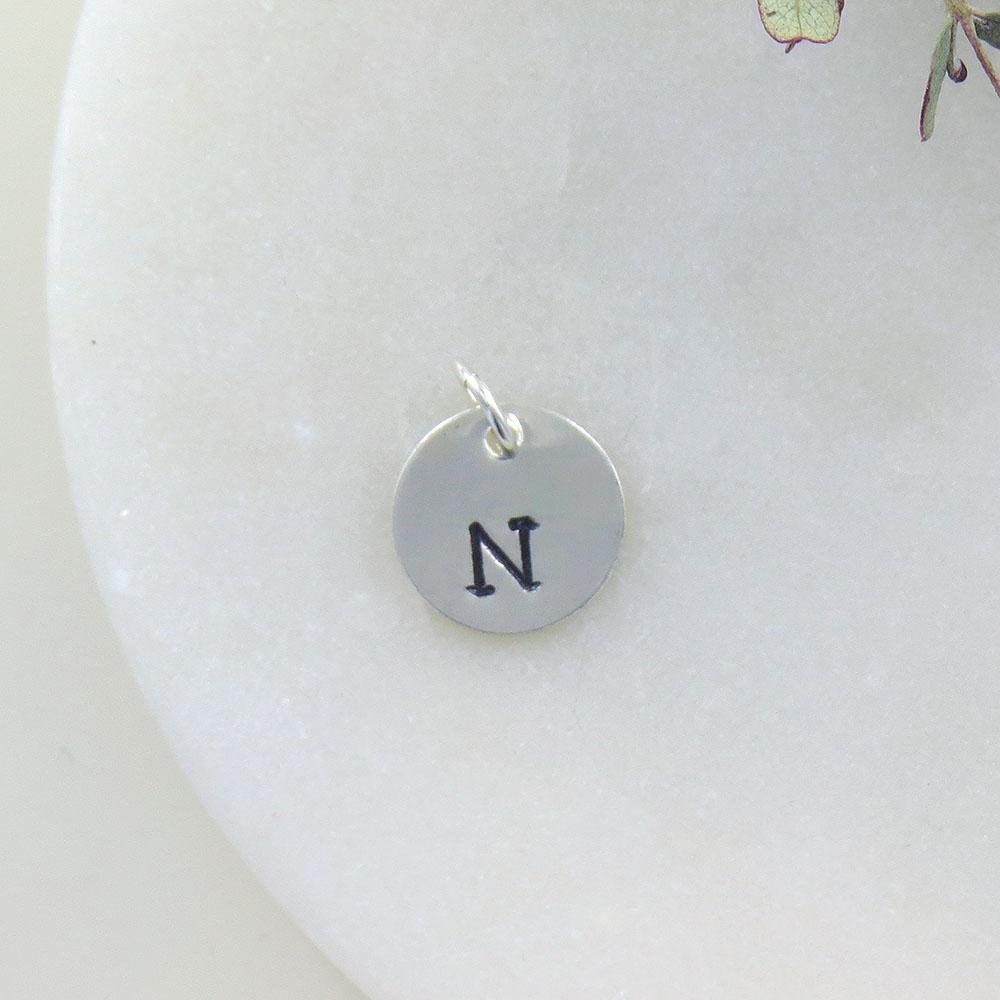 
                  
                    CHM Small Sterling Silver Hand Stamped Letter Charm
                  
                