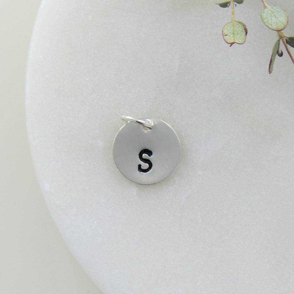 
                  
                    CHM Small Sterling Silver Hand Stamped Letter Charm
                  
                