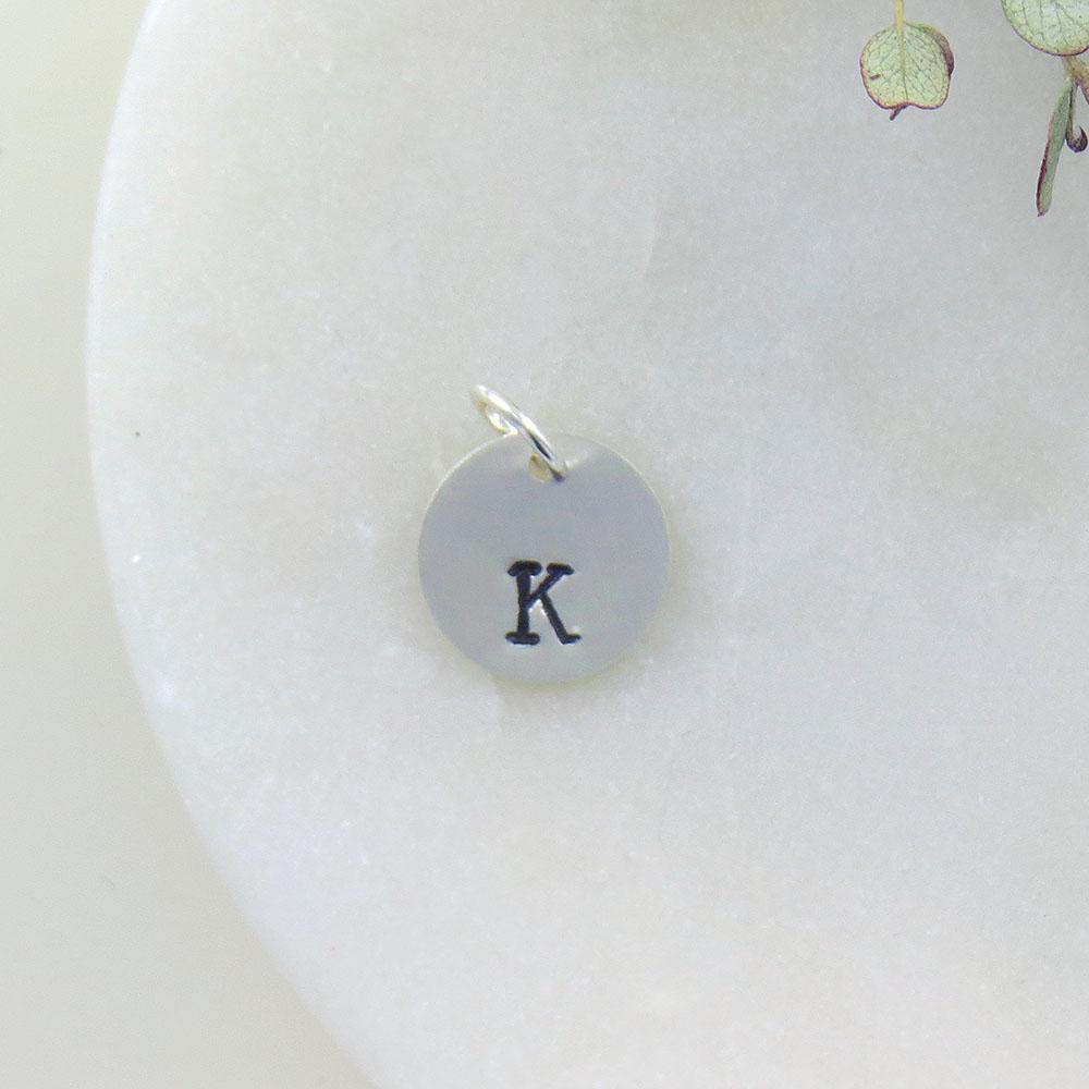 
                  
                    CHM Small Sterling Silver Hand Stamped Letter Charm
                  
                