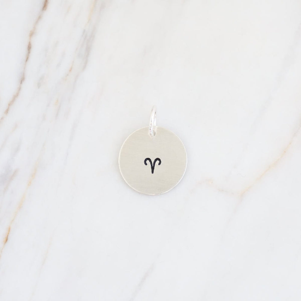 
                      
                        CHM Small Sterling Silver Hand Stamped Zodiac Charm
                      
                    