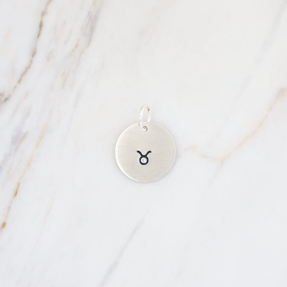 
                      
                        CHM Small Sterling Silver Hand Stamped Zodiac Charm
                      
                    