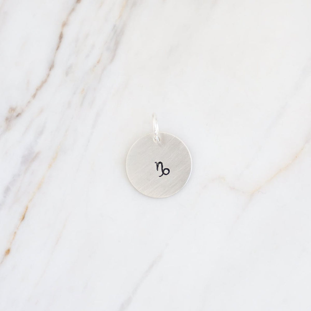 
                      
                        CHM Small Sterling Silver Hand Stamped Zodiac Charm
                      
                    