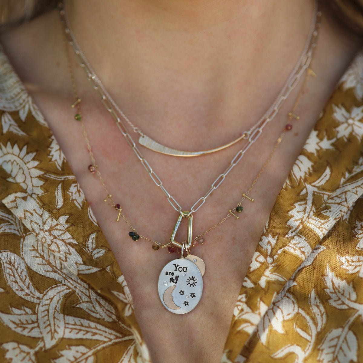 CHM Sun, Moon & Stars Oval Charm