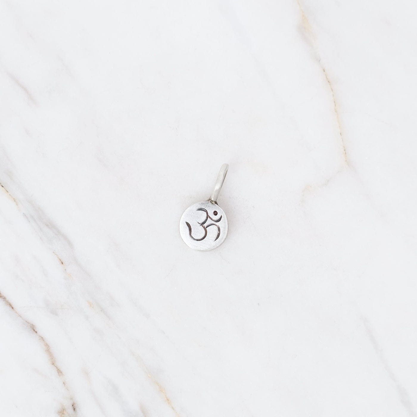 CHM Tiny Etched Om Disc Charm