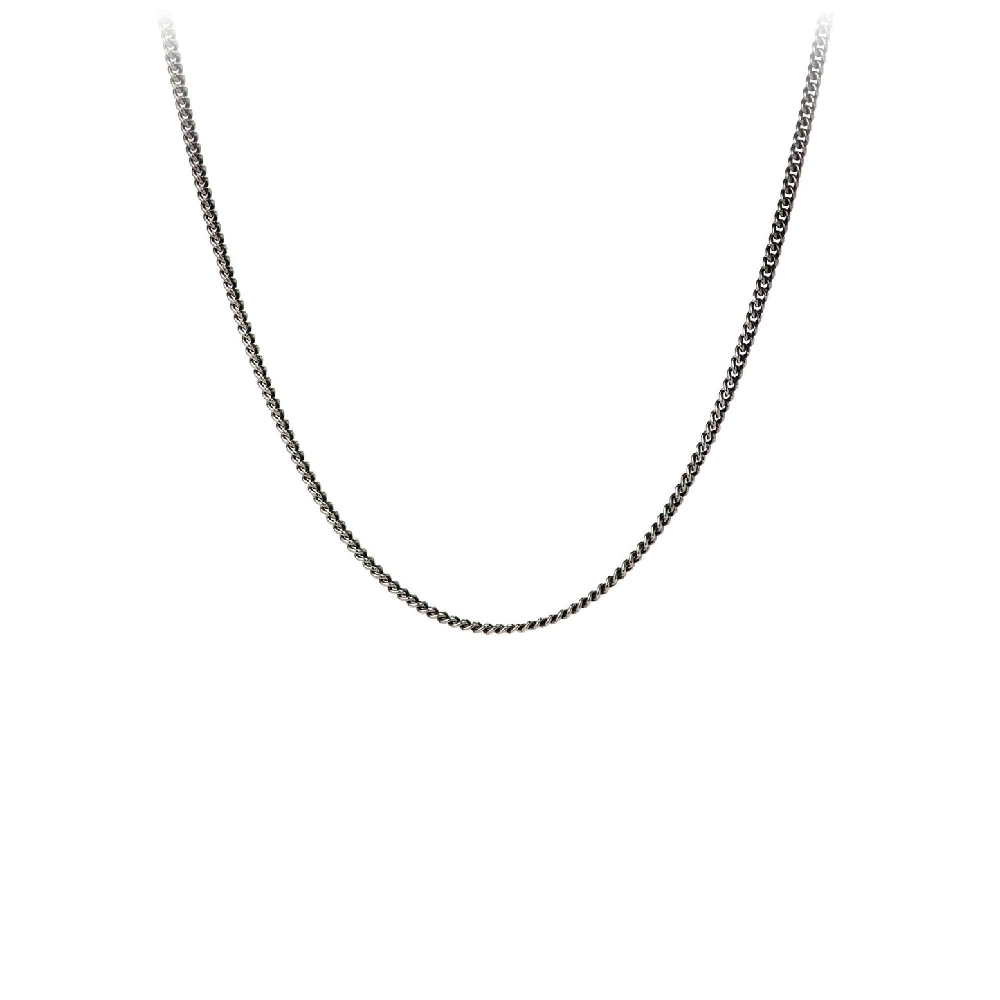 CHN 18" Sterling Silver Fine Curb Chain