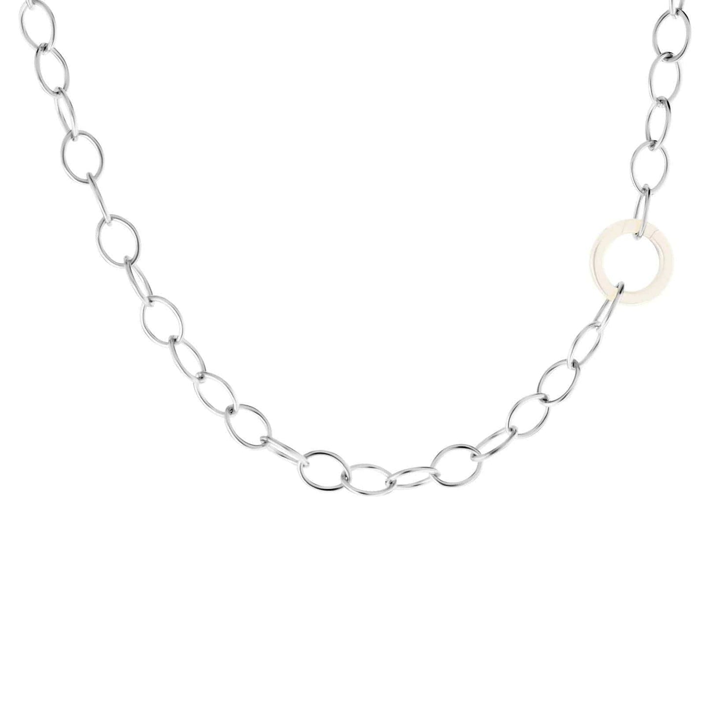 CHN 6.3mm Silver Chain With Clasp - No Hinge