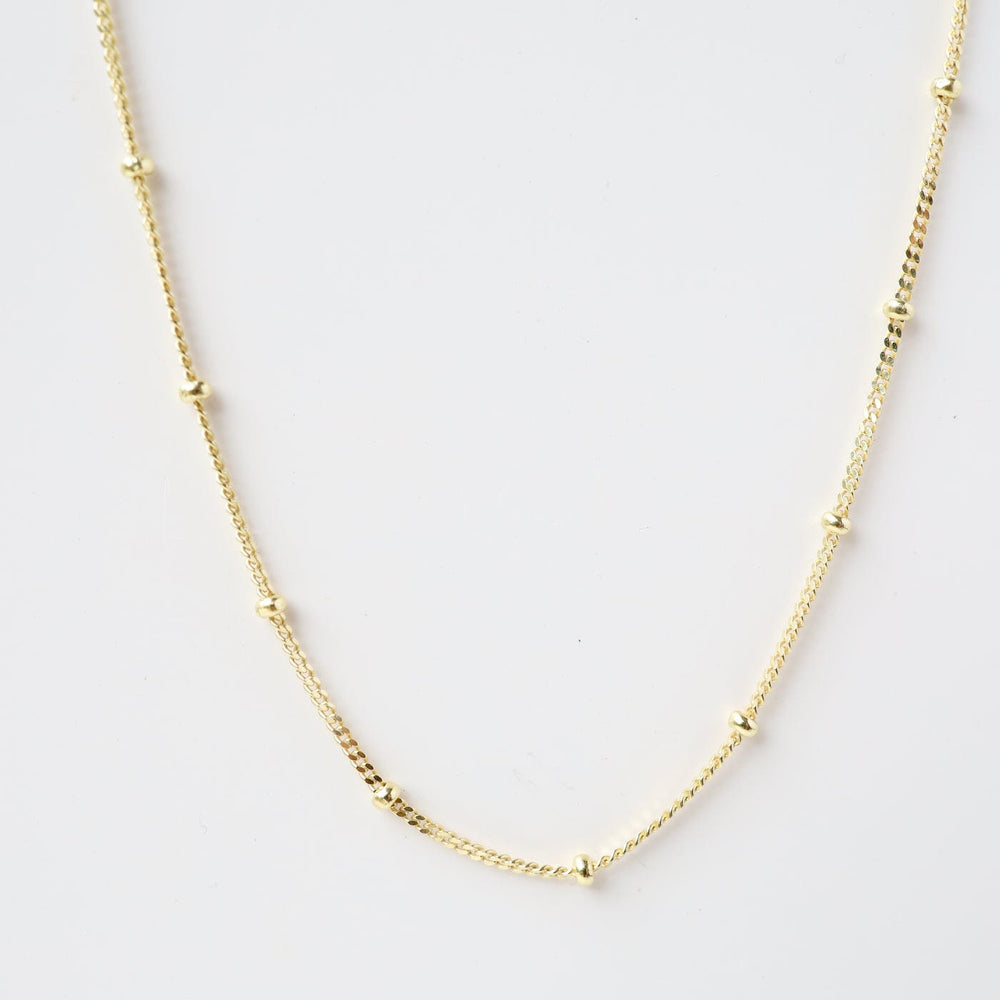 
                      
                        CHN Gold Plated Curb Chain with Bead Stations - 16" to 18"
                      
                    