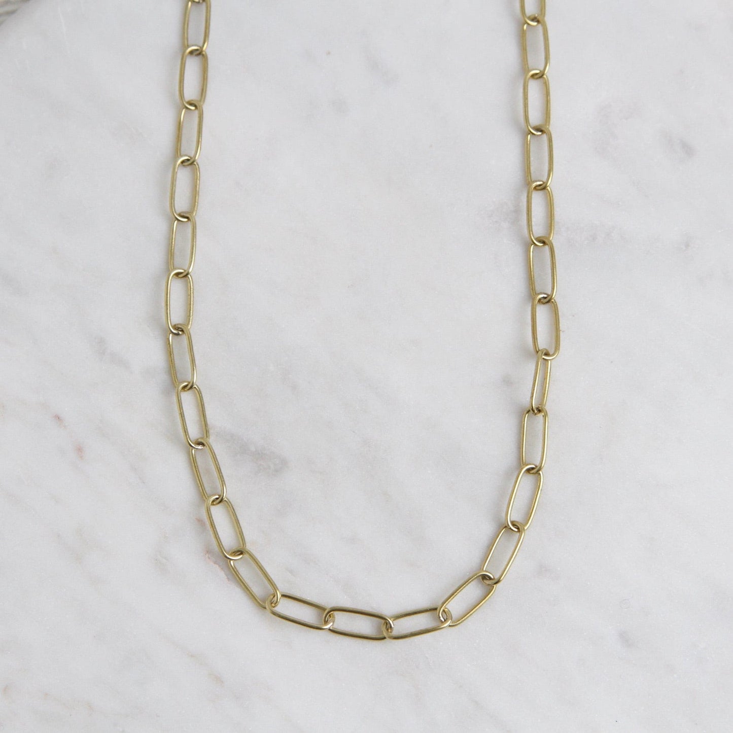 CHN Golden Accord Paperclip Chain - Brass - 24"