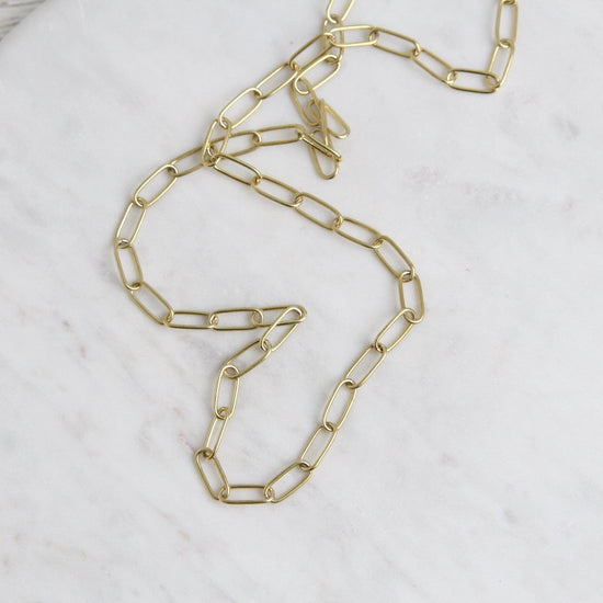 CHN Golden Accord Paperclip Chain - Brass - 24"