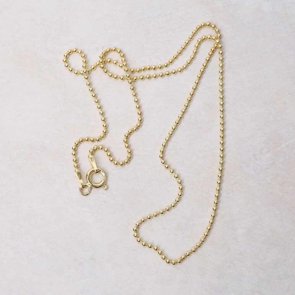 
                      
                        CHN-GPL Gold Plated Sterling Silver Bead Chain
                      
                    