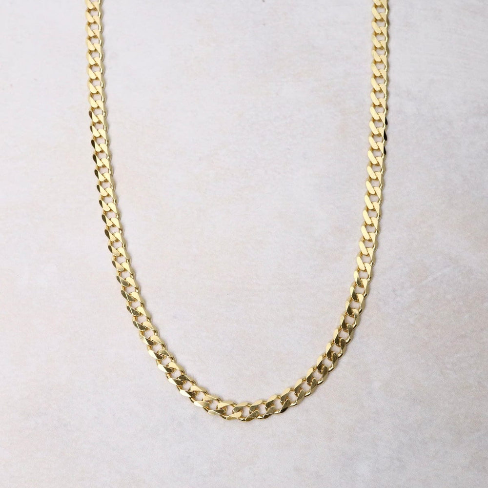 
                      
                        CHN-GPL Gold Plated Sterling Silver Wide Curb Chain
                      
                    