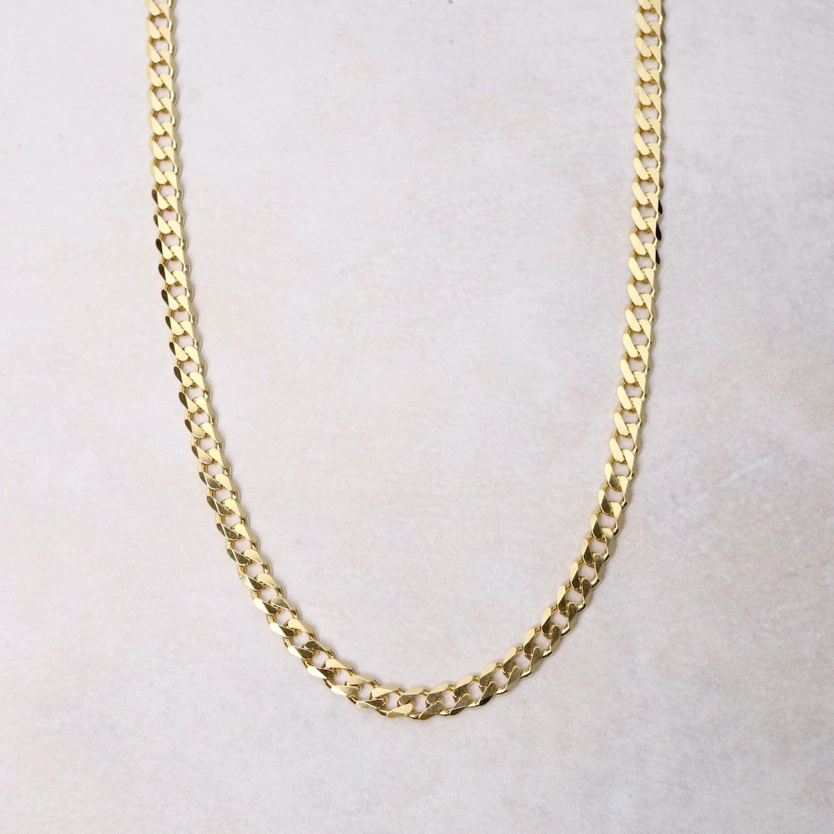 CHN-GPL Gold Plated Sterling Silver Wide Curb Chain