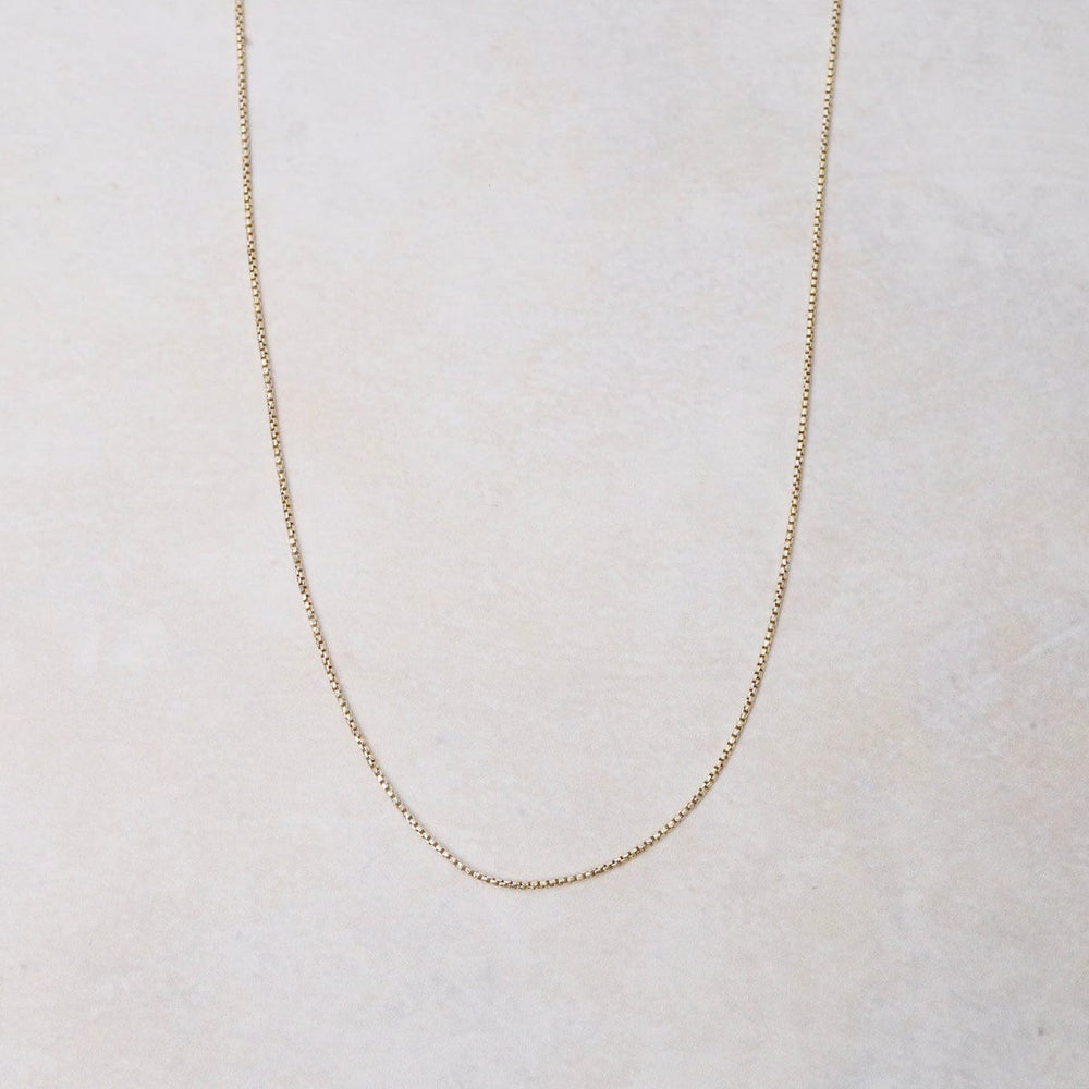 CHN-GPL Two Tone Gold Plated & Sterling Silver Round Box Chain