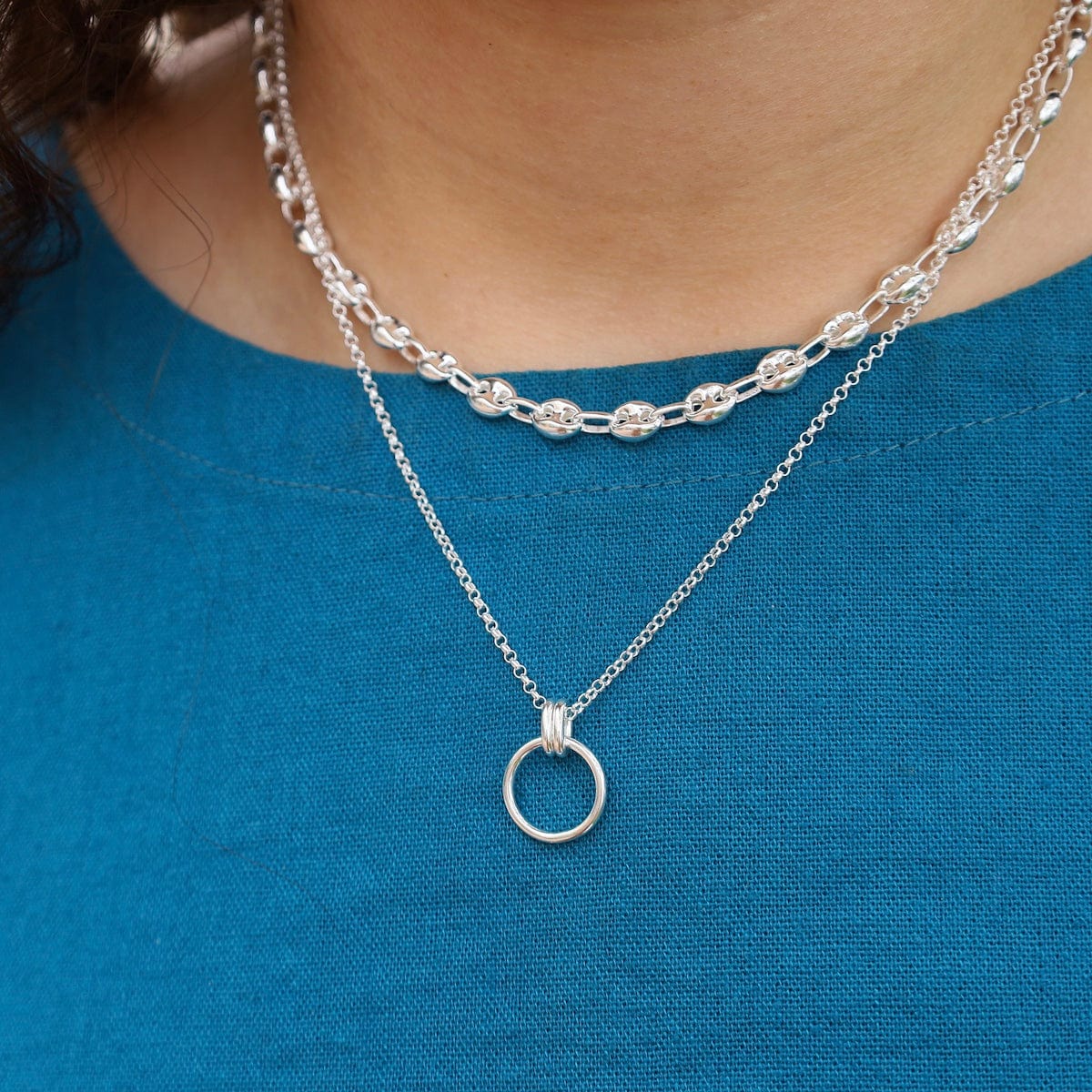 CHN Sterling Silver 5.2mm Puffed Marina Chain