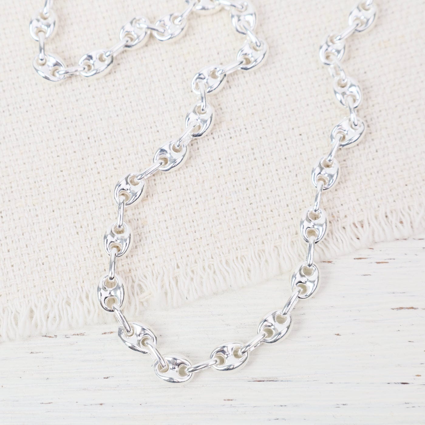 CHN Sterling Silver 5.2mm Puffed Marina Chain