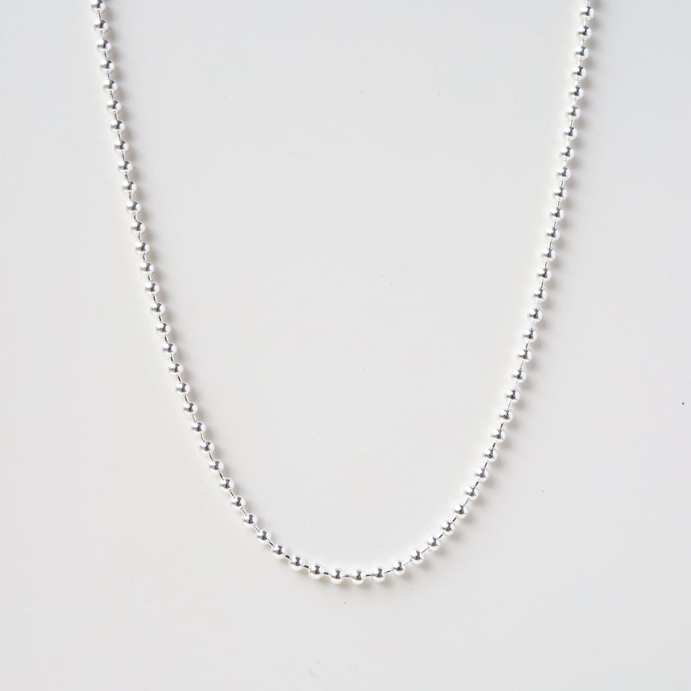 CHN Sterling Silver Ball Bead Chain - 24"