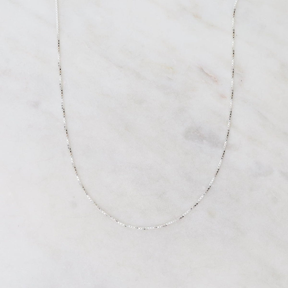 
                      
                        CHN Sterling Silver Box Chain 18"
                      
                    