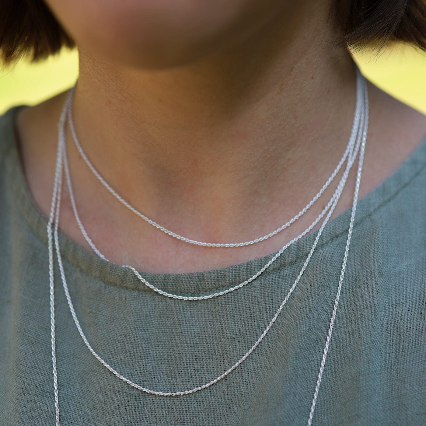 Sterling Silver Rope Chain - 18"