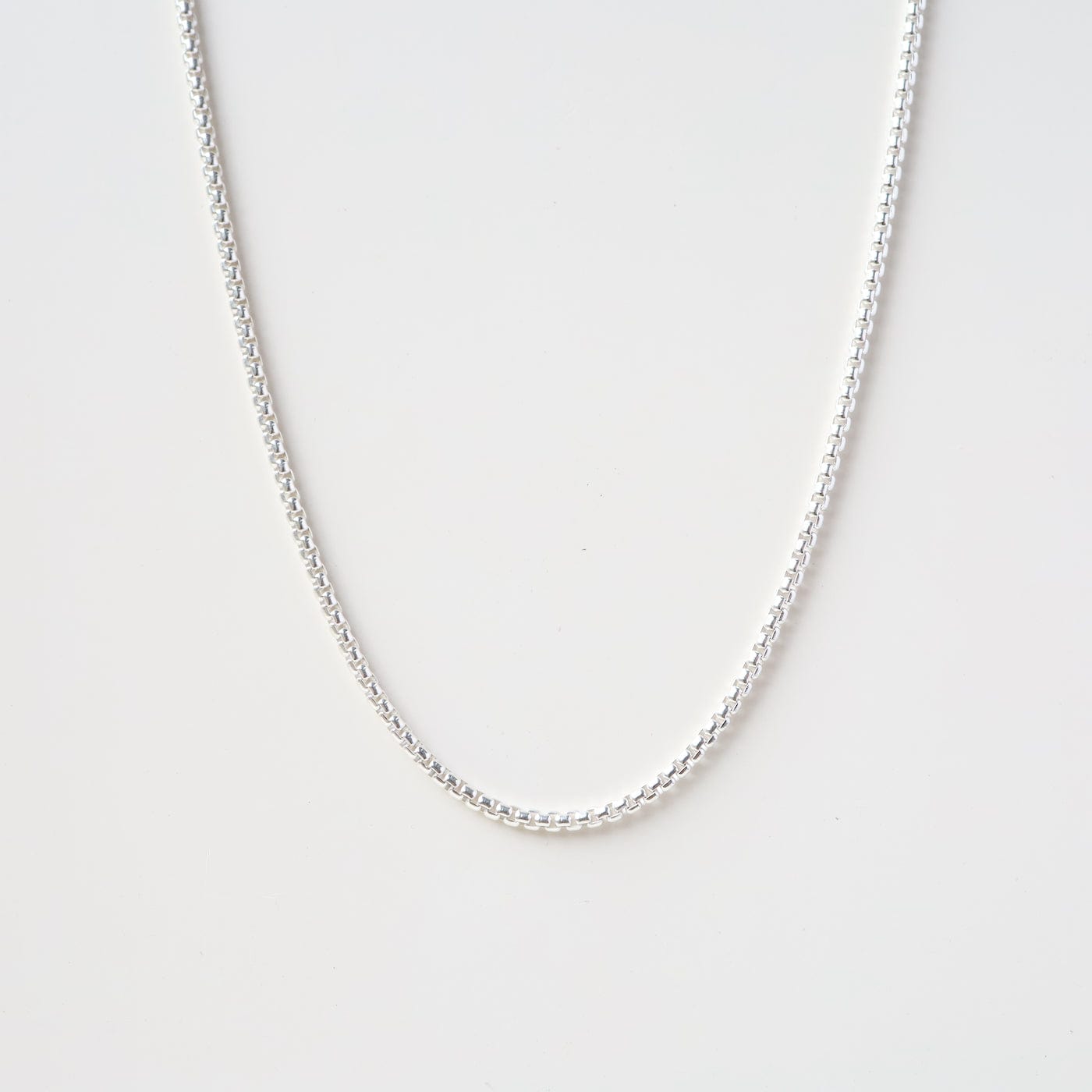 CHN Sterling Silver Rounded Box Chain - 16"