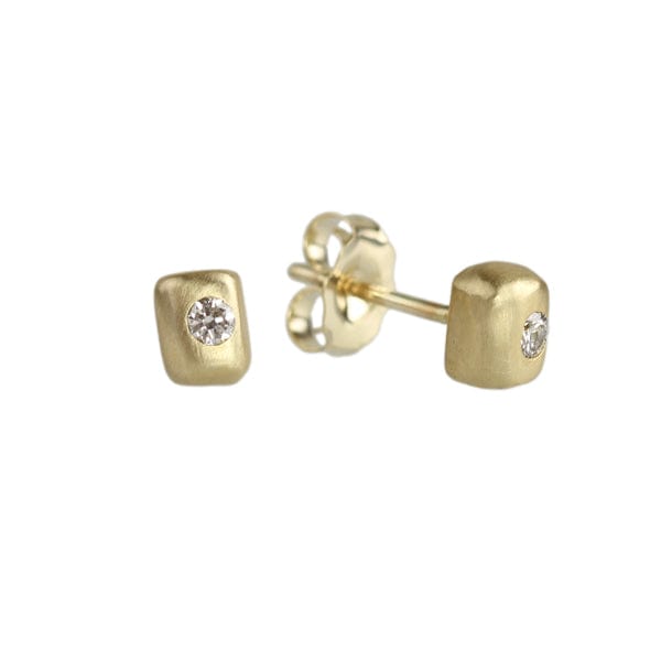 
                  
                    EAR-10K 10k Yellow Gold Nugget Stud with Diamond Earrings
                  
                