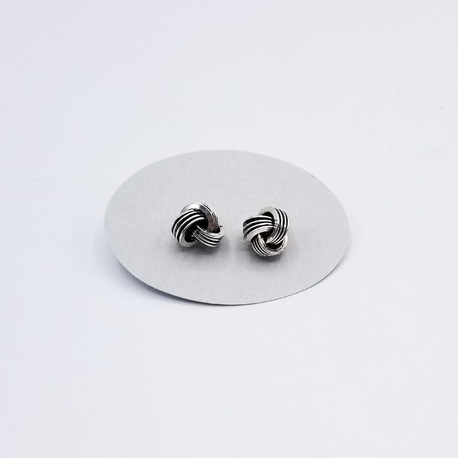 Load image into Gallery viewer, EAR 10mm OXIDIZED STERLING SILVER KNOT
