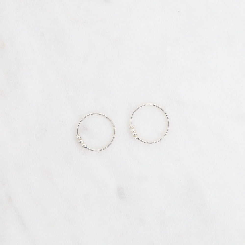 EAR 10mm Silver Sleeper Hoops with Coil