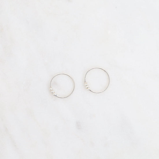 EAR 10mm Silver Sleeper Hoops with Coil