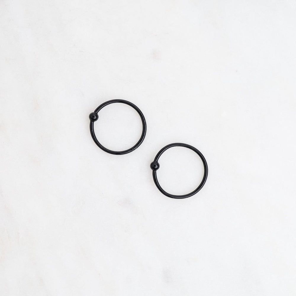 
                      
                        EAR 12mm Black Enamel Sleeper Hoops
                      
                    