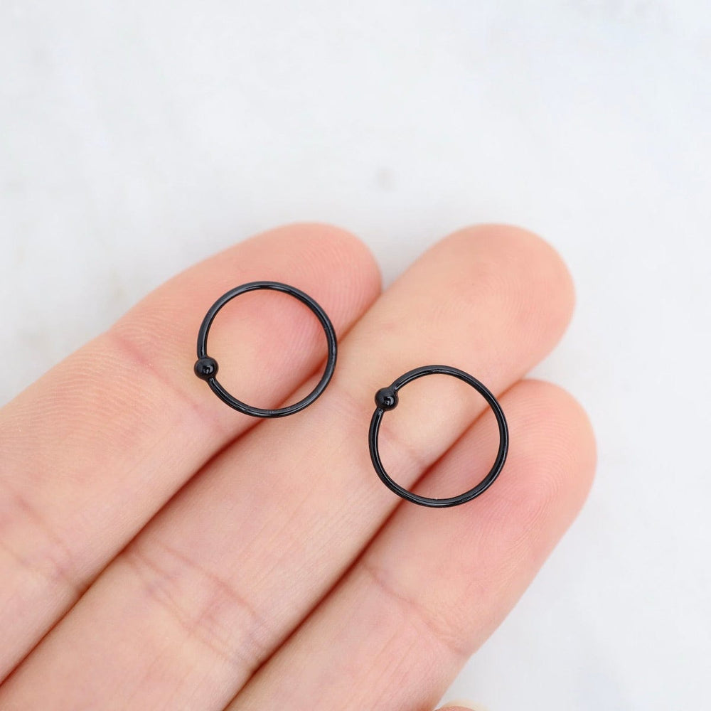 
                      
                        EAR 12mm Black Enamel Sleeper Hoops
                      
                    