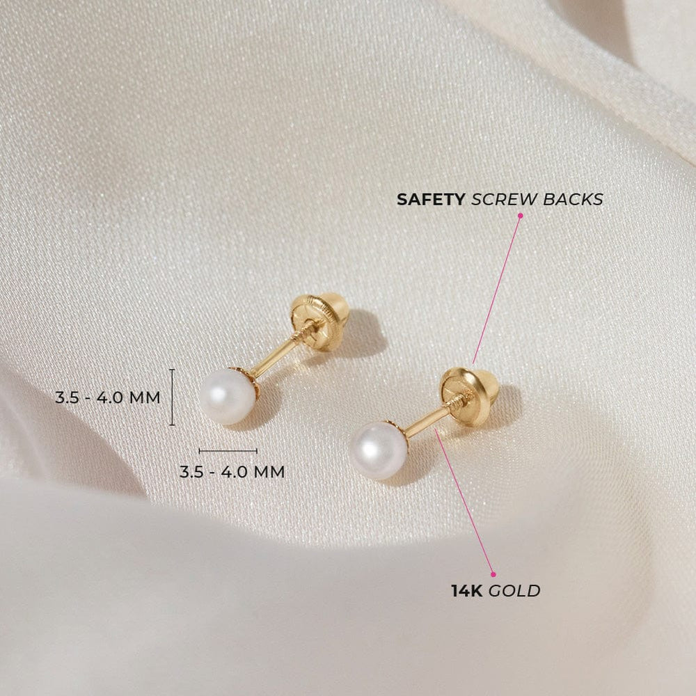 
                      
                        EAR-14K 14k Classic 4.5mm Cultured Pearl Children's Earrings - Screw Back
                      
                    