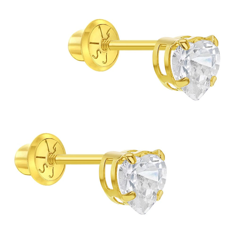 
                      
                        EAR-14K 14k Classic 5mm CZ Heart Earrings - Screw Back
                      
                    