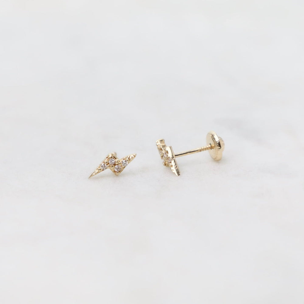 
                      
                        EAR-14K 14k Diamond Lightning Bolt Post Earrings
                      
                    