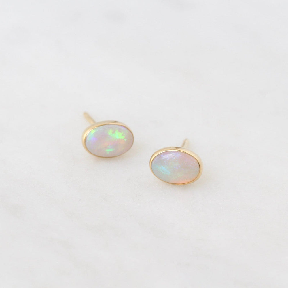 
                      
                        EAR-14K 14k Gold Bezel Set Opal Post Earring
                      
                    