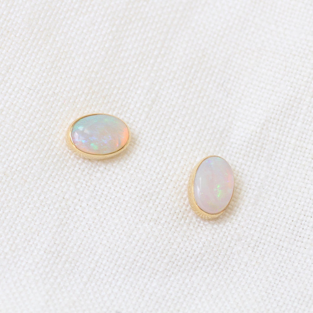 
                      
                        EAR-14K 14k Gold Bezel Set Opal Post Earring
                      
                    