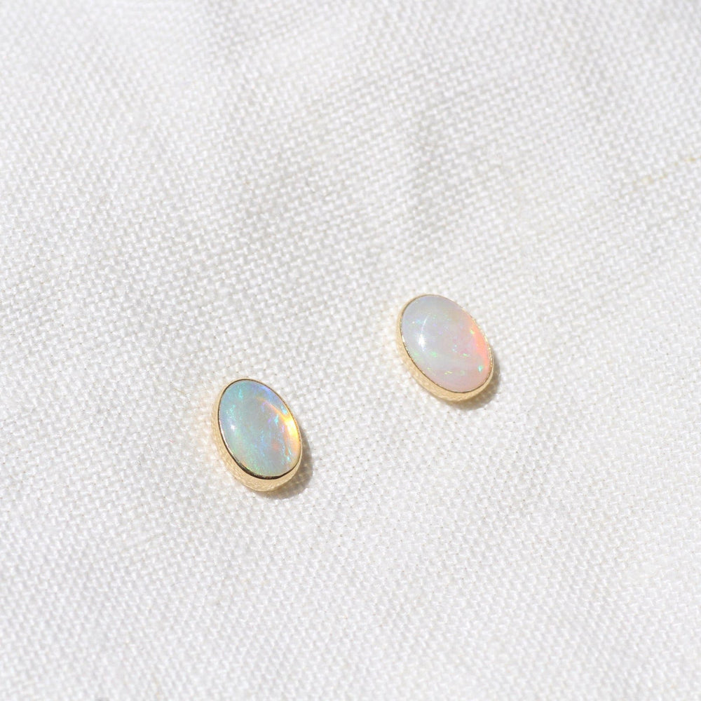 
                      
                        EAR-14K 14k Gold Bezel Set Opal Post Earring
                      
                    