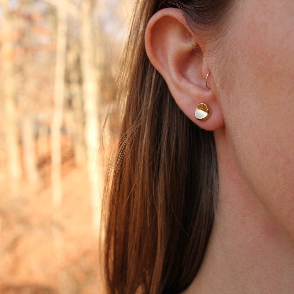 
                      
                        EAR-14K 14k Gold Dapped Disk Post Earring
                      
                    