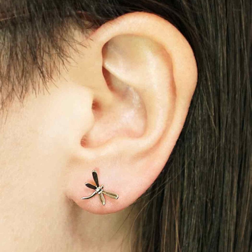 EAR-14K 14k Gold Dragonfly Post Earrings