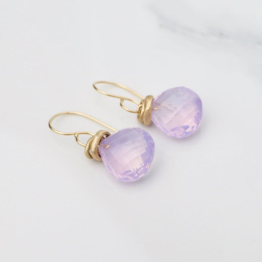 
                      
                        EAR-14K 14K Gold Earrings with 12mm Faceted Lavender Ameth
                      
                    