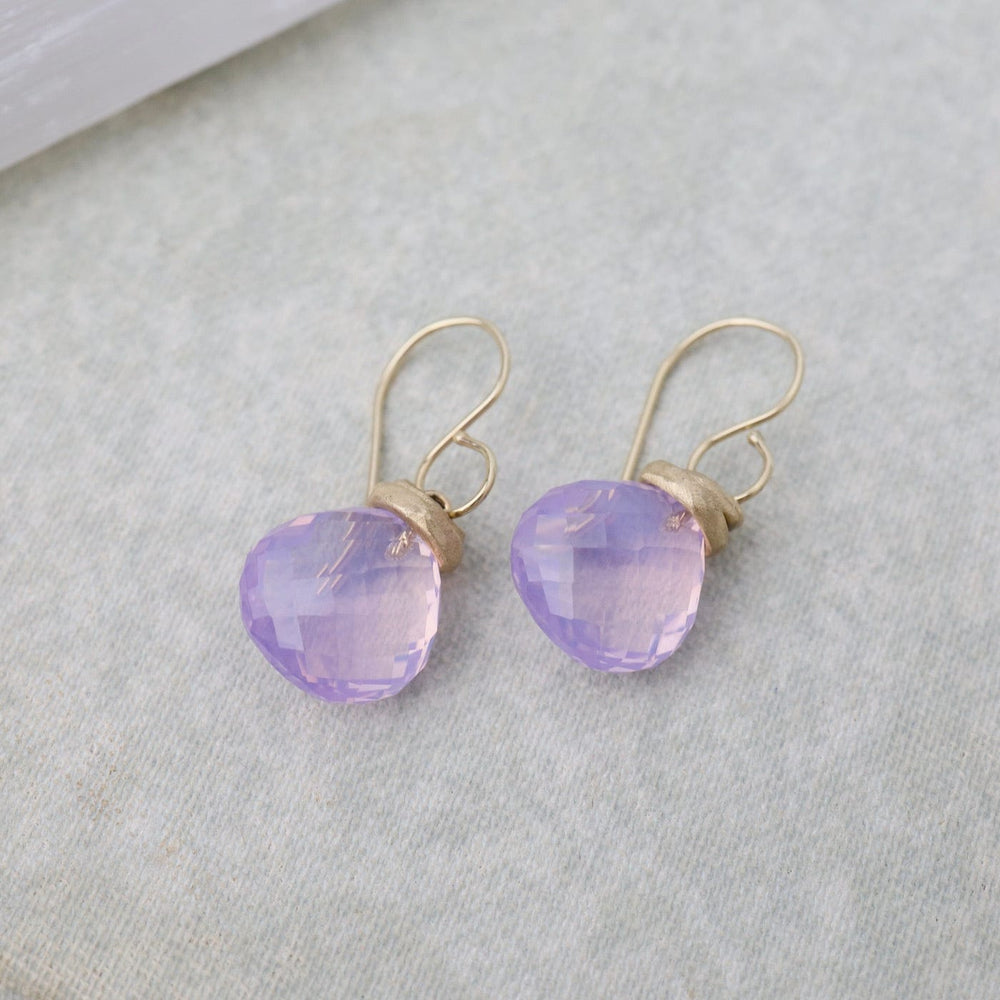 
                      
                        EAR-14K 14K Gold Earrings with 12mm Faceted Lavender Ameth
                      
                    