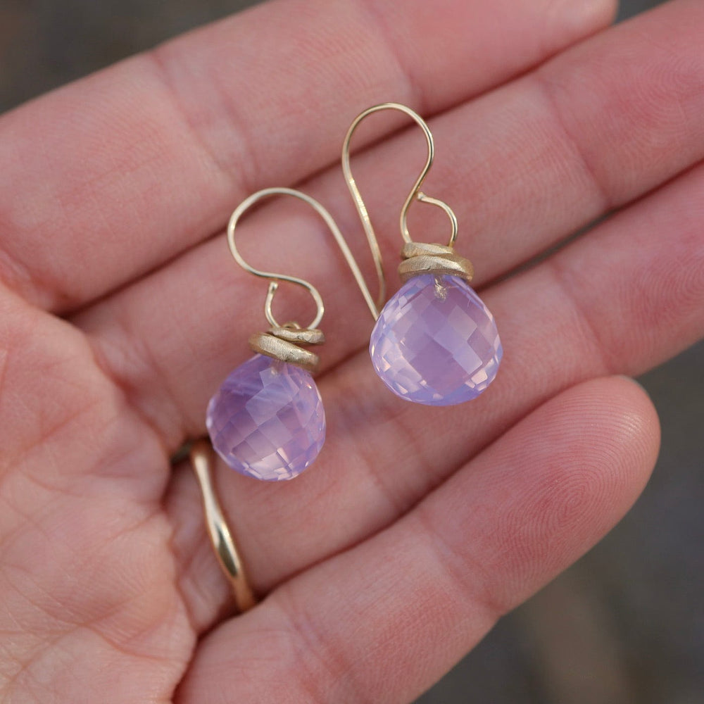 
                      
                        EAR-14K 14K Gold Earrings with 12mm Faceted Lavender Ameth
                      
                    