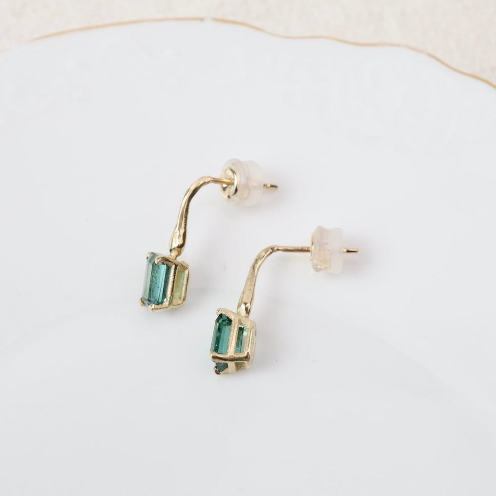 
                  
                    EAR-14K 14k Gold Emerald Cut Blue Green Tourmaline Earrings
                  
                