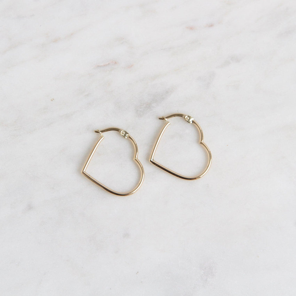 
                      
                        EAR-14K 14k Gold Heart Hoops
                      
                    